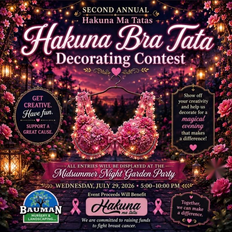 Hakuna Bra Tata Decorating Contest flyer